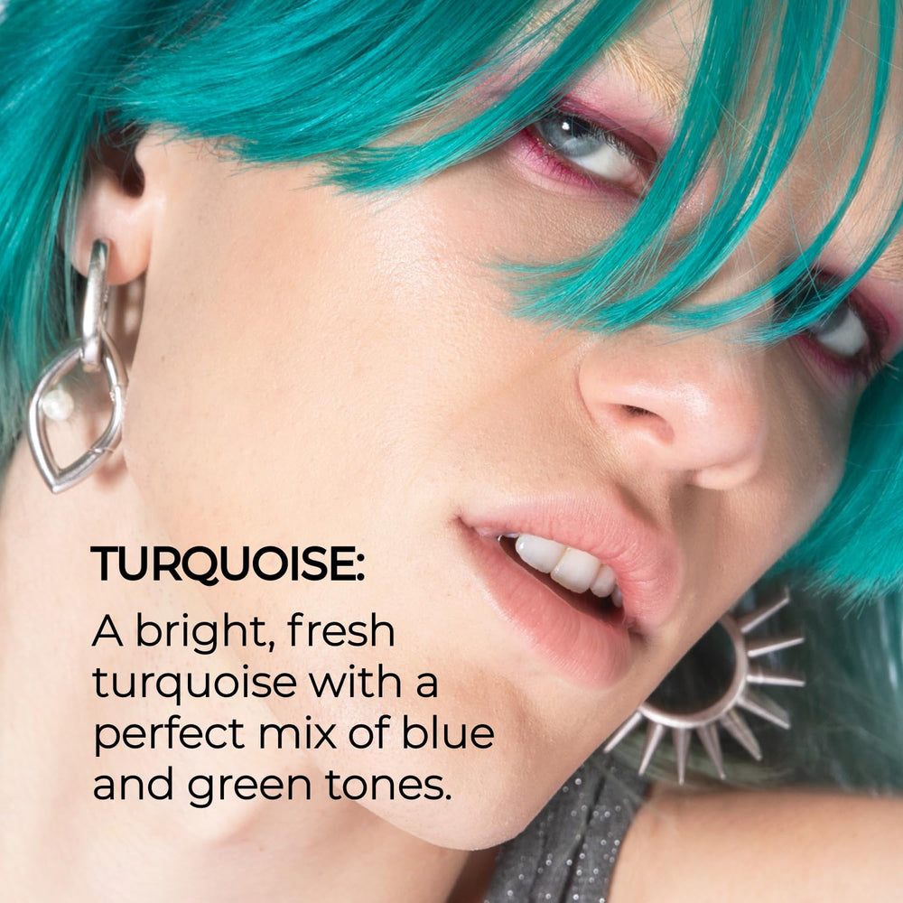 XMONDO Hair Color Turquoise application glide shows smooth, even color deposit