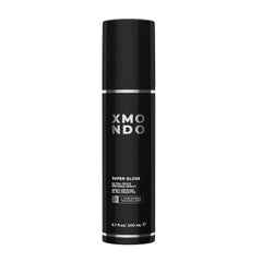 XMONDO Hair Super Gloss bottle pour showing premium anti-frizz barrier