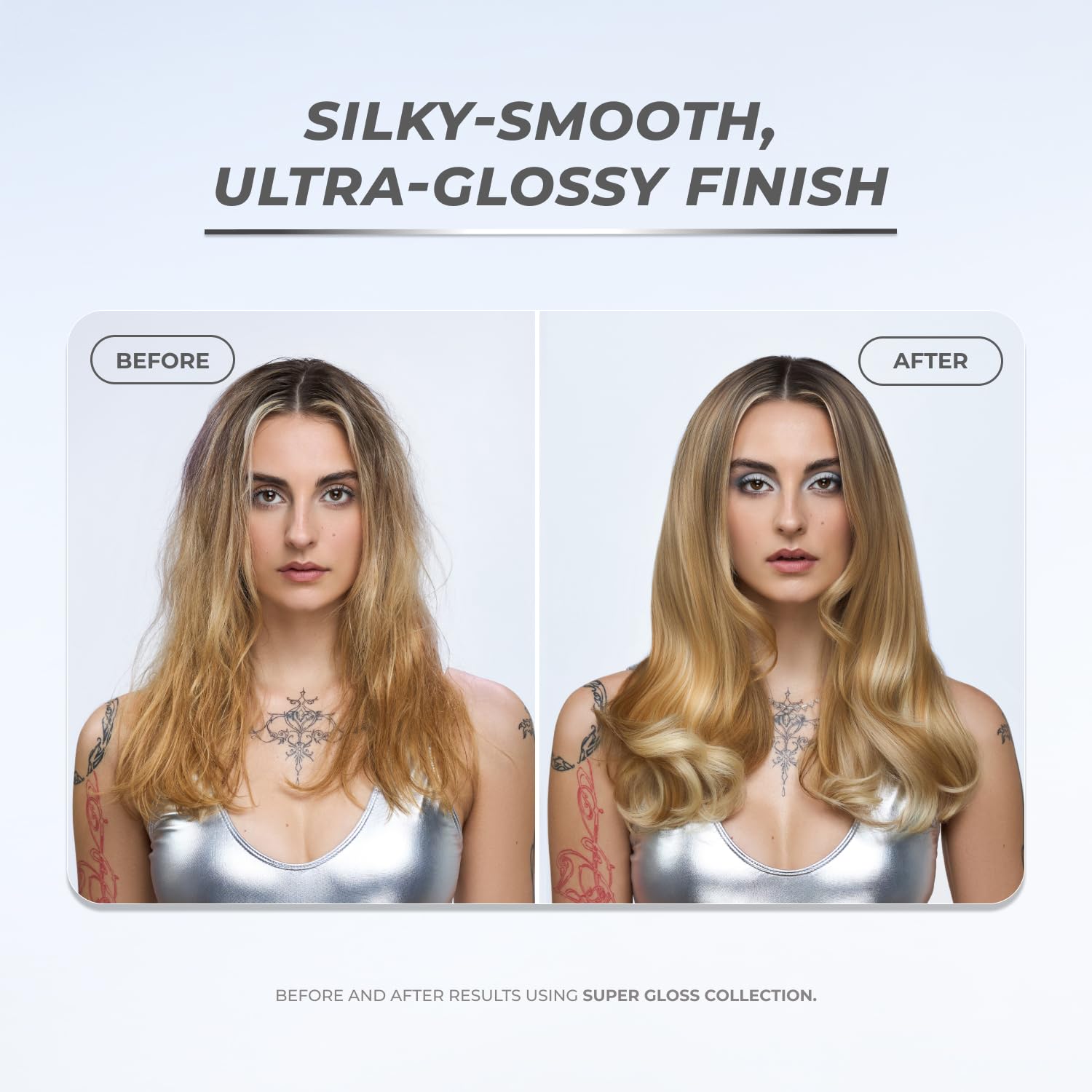 XMONDO Hair Super Gloss packaging on display emphasizing vegan credentials
