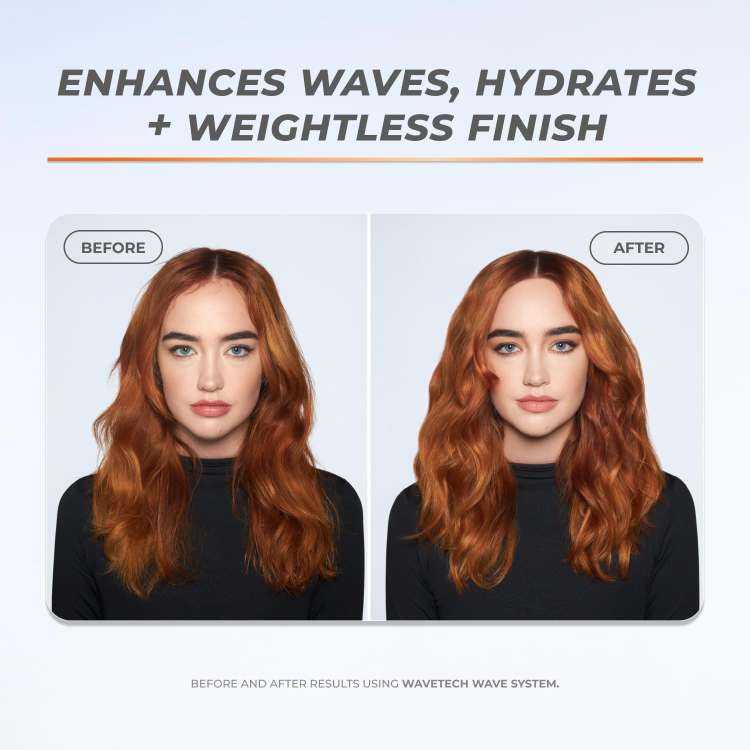 XMONDO Hair Wavetech frizz control on sleek strands ready to style.