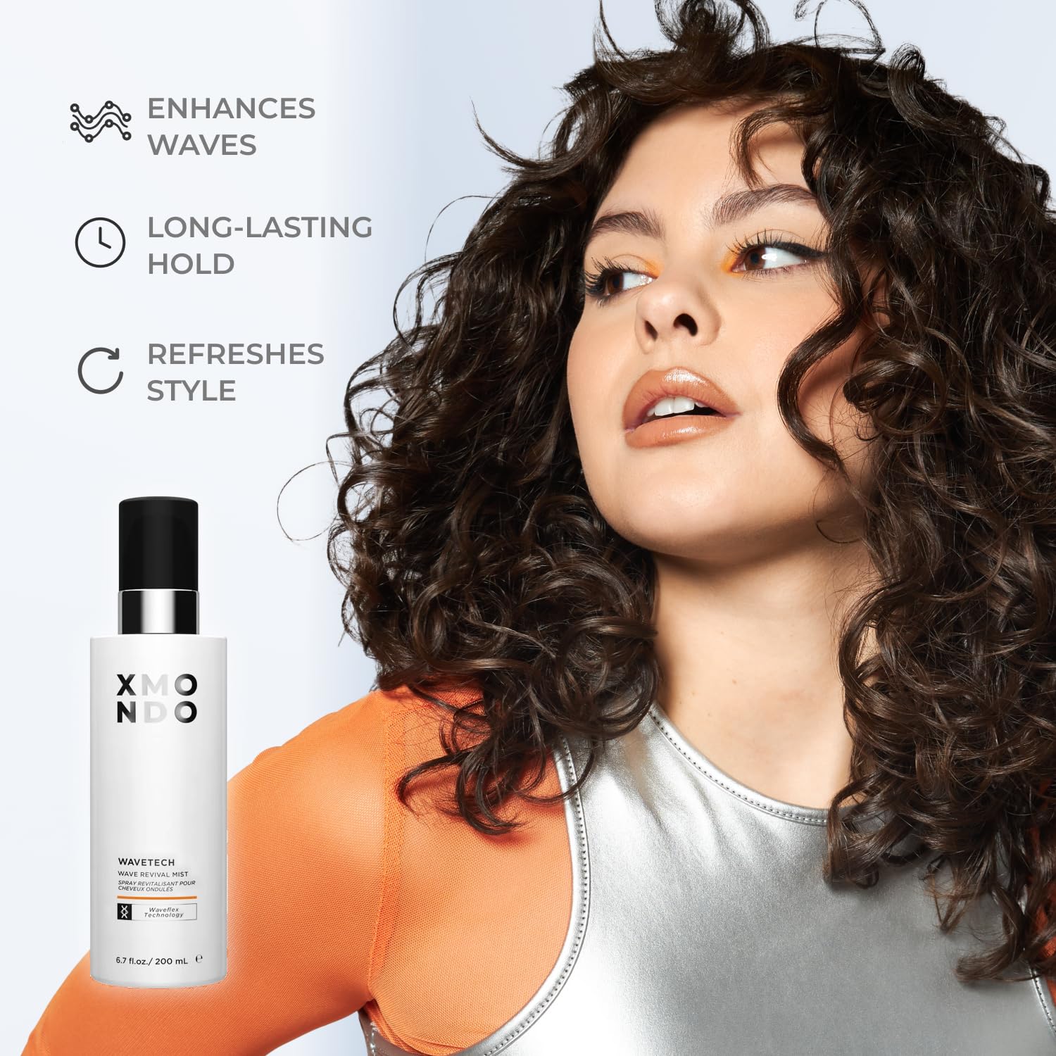XMONDO Wavetech Mist spray dispensing evenly for defined waves.