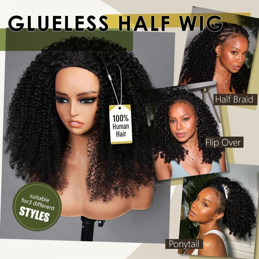 XNAIRA half wig 3-in-1 back view reveals full coverage and styling versatility