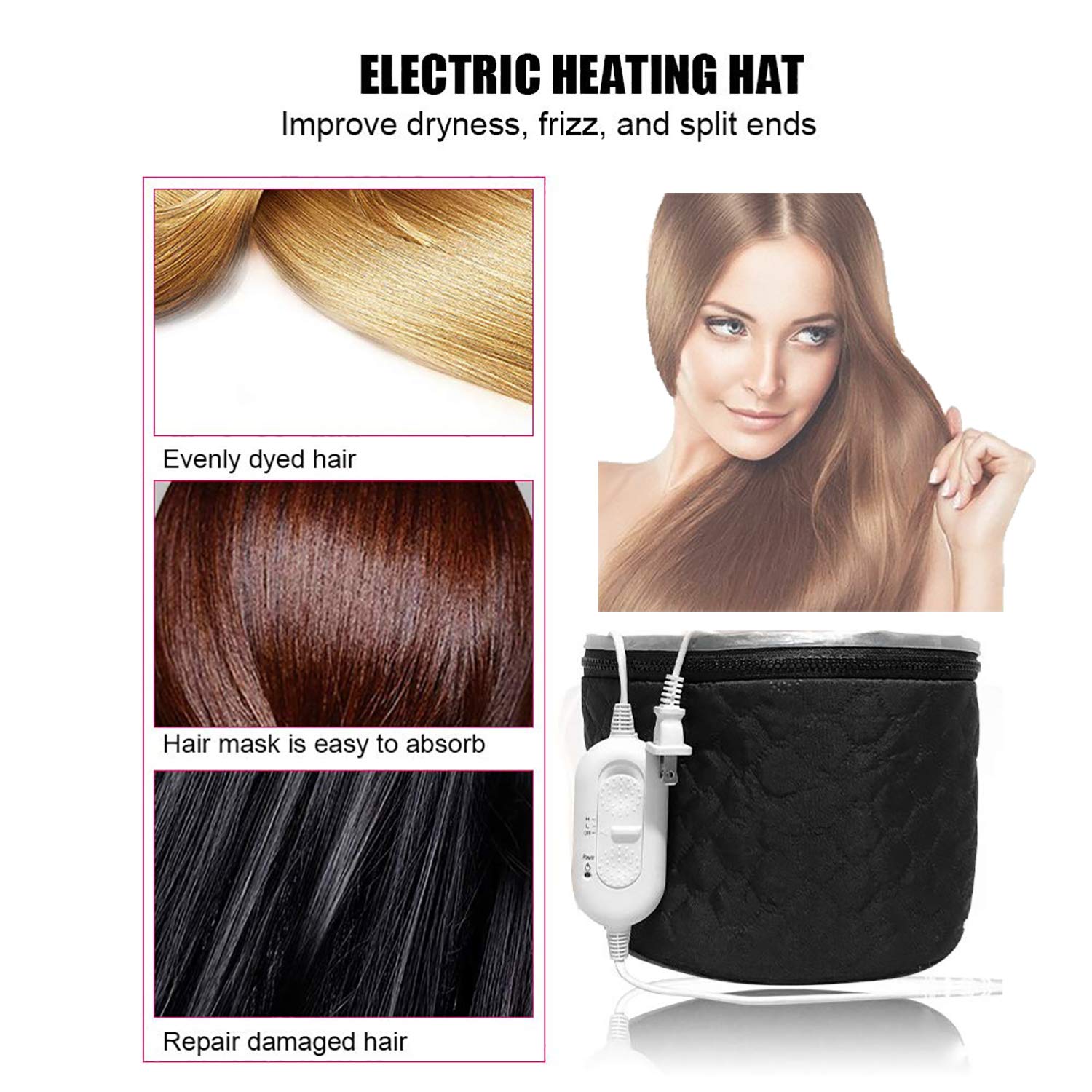 XNX Hair Cap 3-mode control enables personalized temperature during treatment