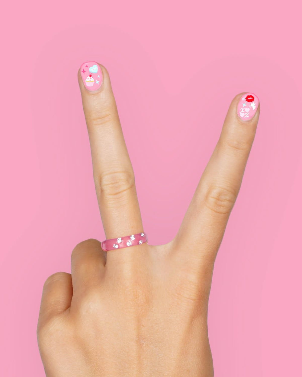 xo Fetti Be Mine pegatinas de uñas de aplicación rápida.