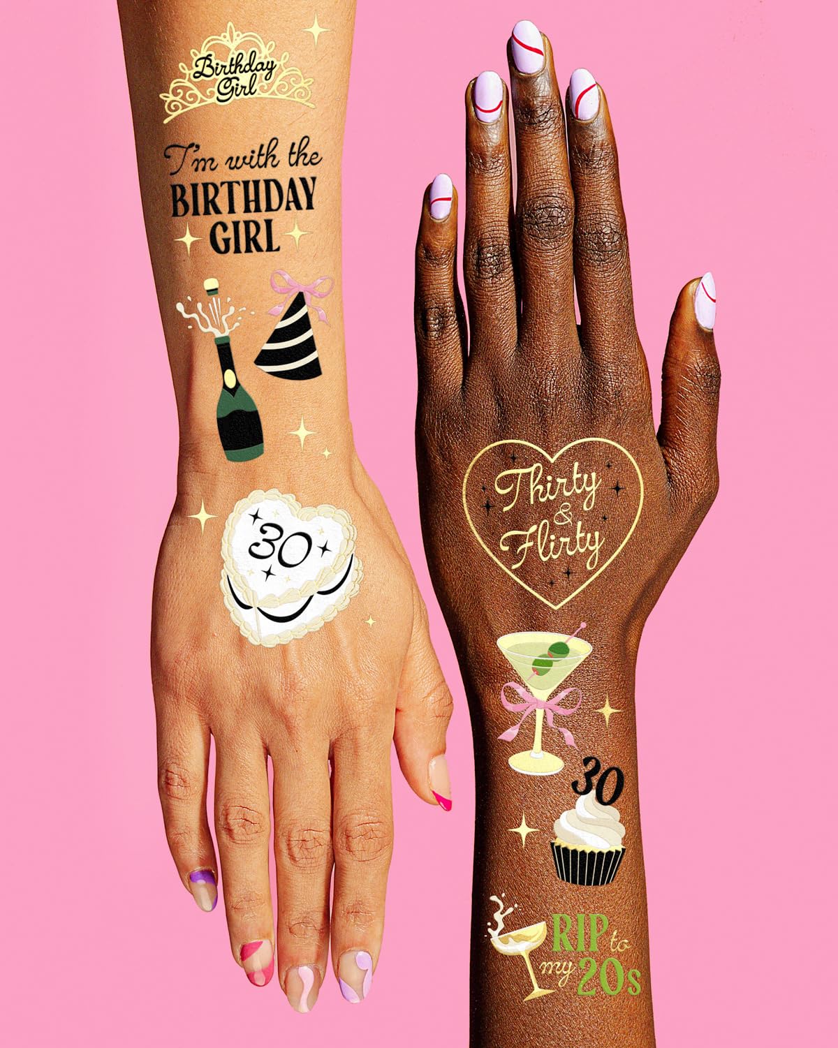 xo Fetti birthday cake tattoo design to celebrate milestones with style.