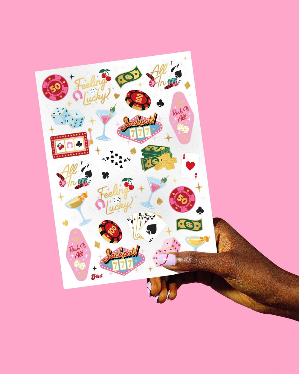 xo, Fetti casino tattoos dice design for luck-themed party decor