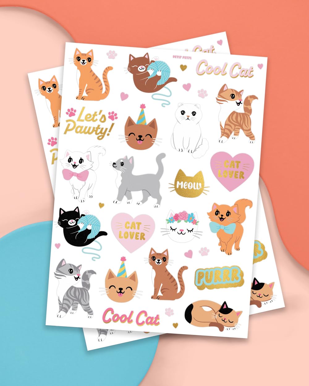 xo, fetti cat tattoos glitter designs on sheets for playful party crafts