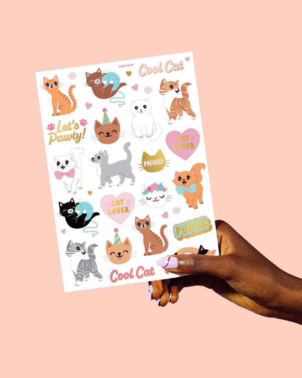 xo, fetti cat tattoos large sheet size suitable for group activities