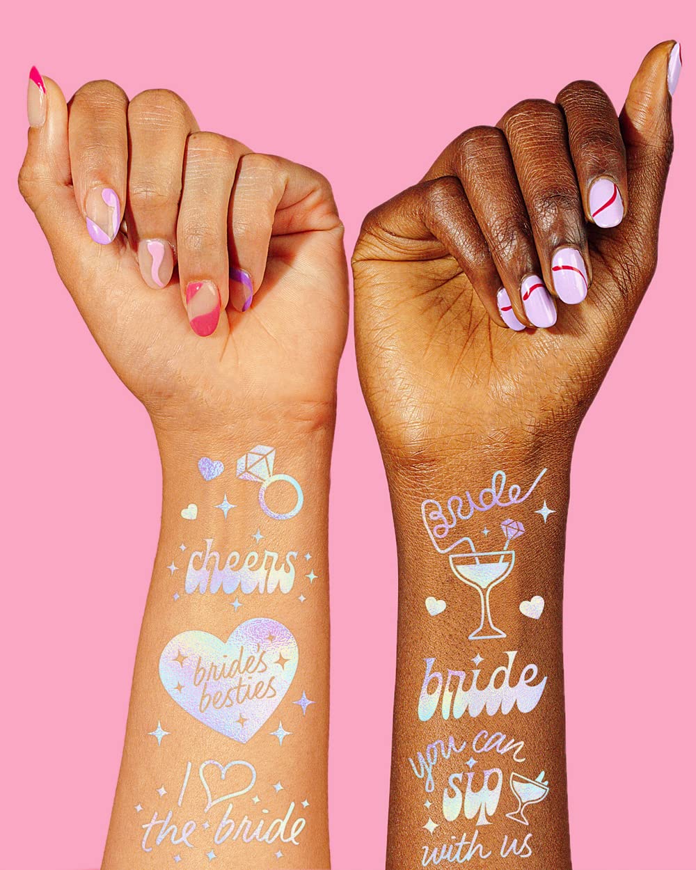 xo Fetti Cheers tattoos with the word Cheers for playful celebration moments