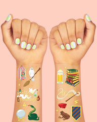 Tatuajes xo-fetti resistentes al agua para fiestas prolongadas.