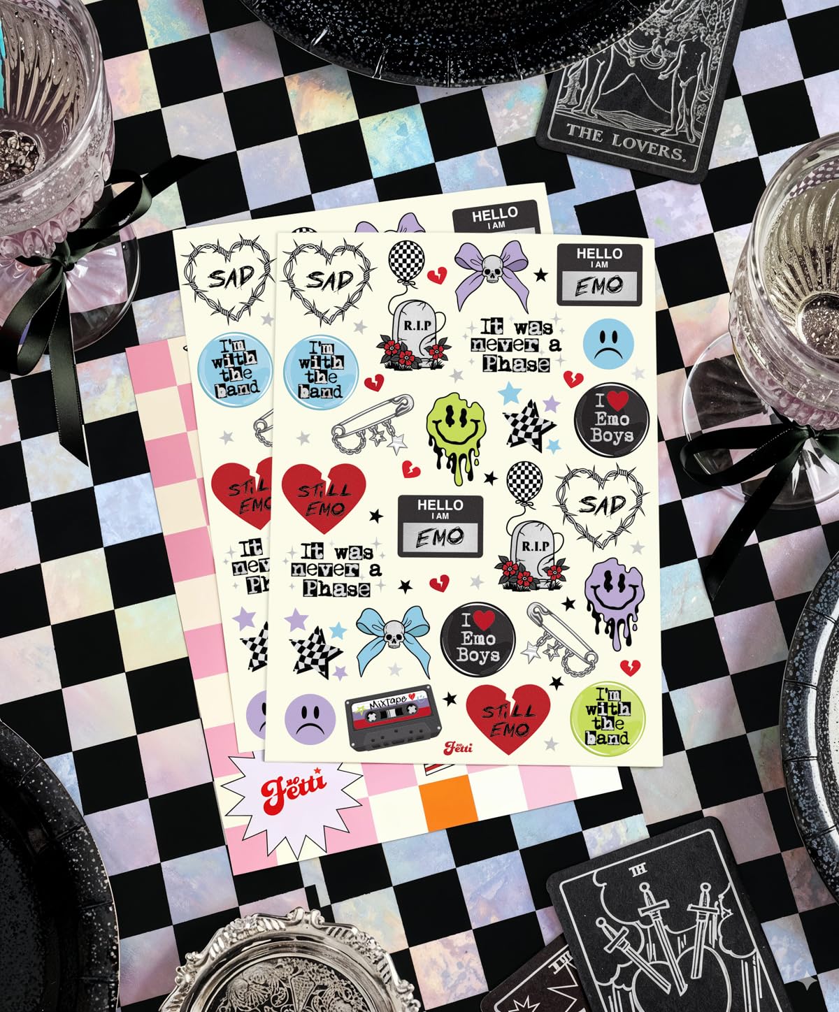 xo Fetti emo tattoos with gravestones for moody aesthetics and long-lasting decoration.