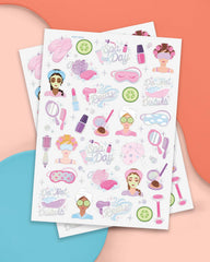 xo Fetti exclusive foil designs eye masks illustration for spa party flair