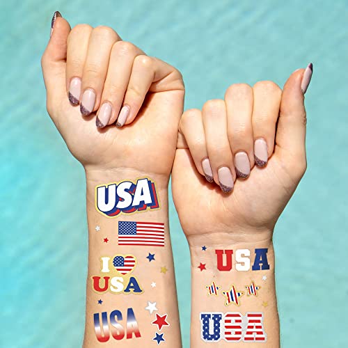 xo, Fetti Fourth of July tattoo with gold foil for a premium party look