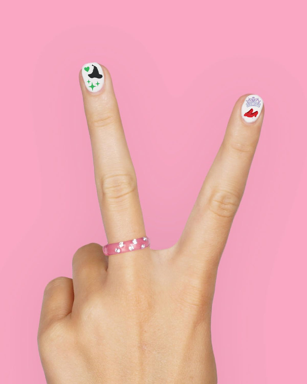 xo Fetti iridescent foil detail nail sticker adds shine to nails.