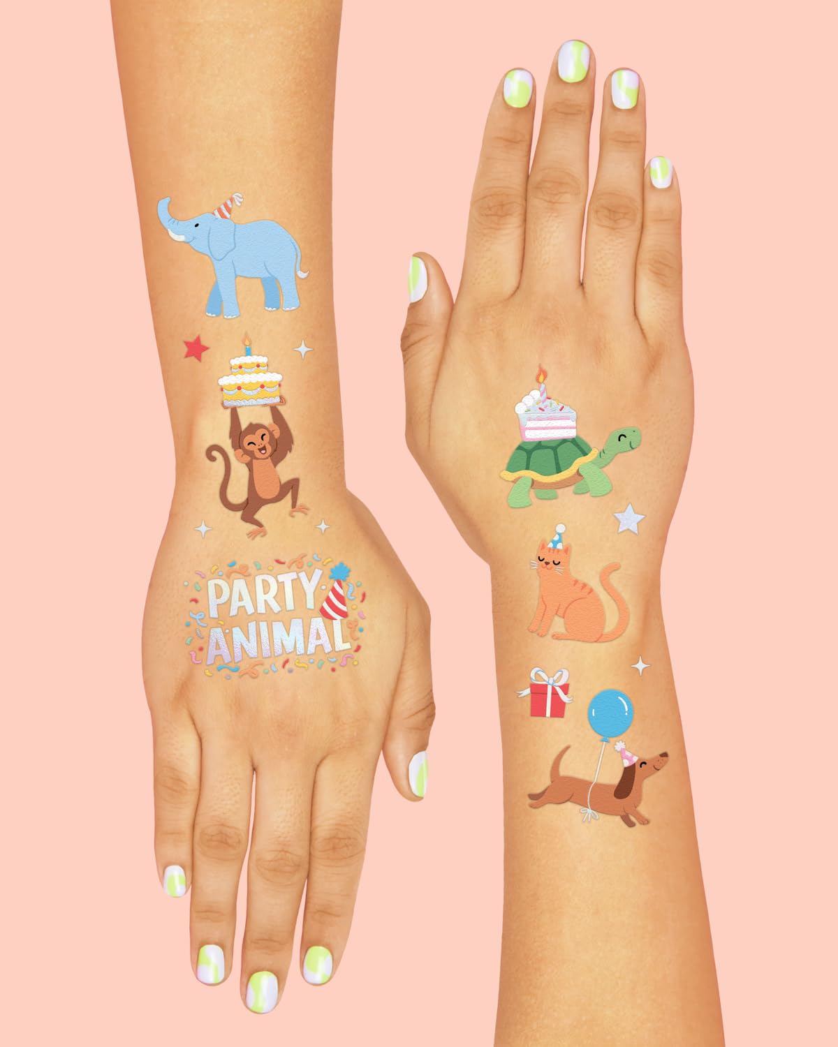 xo, Fetti kids applying tattoos at a party for instant fun