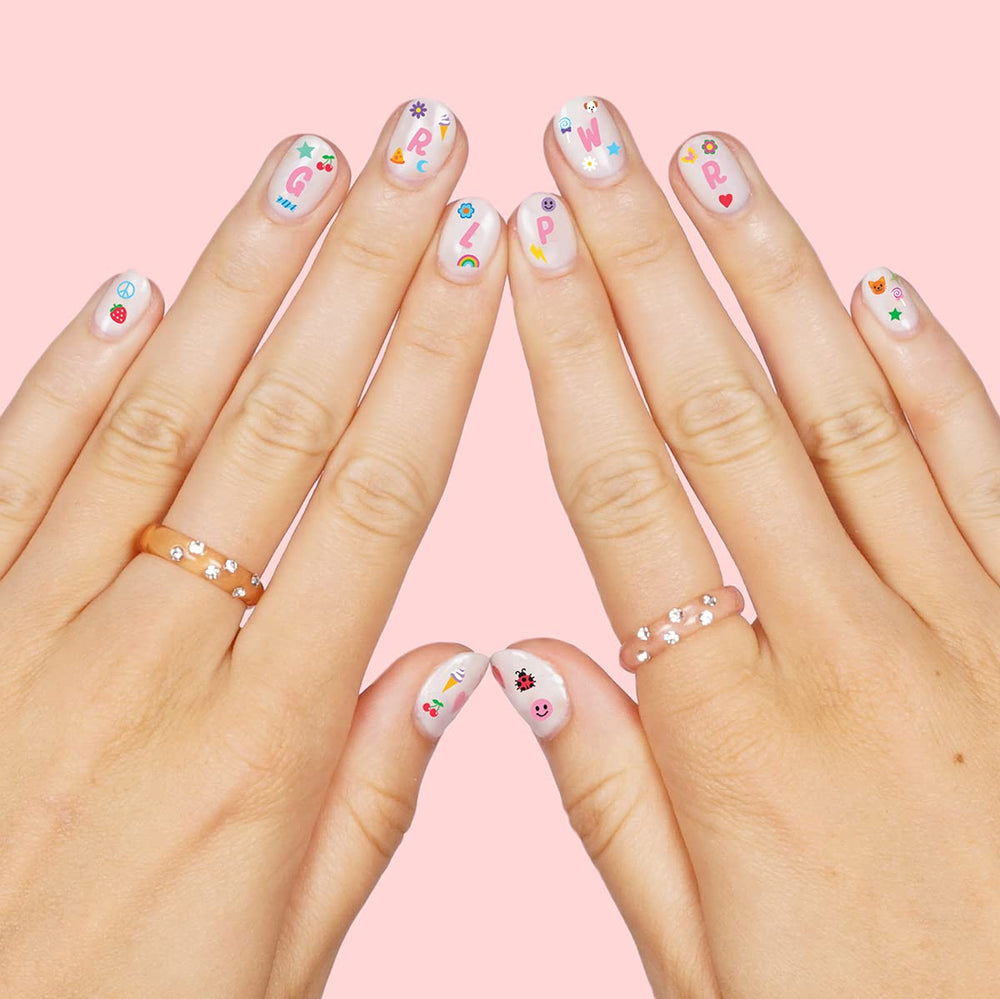 xo, Fetti kids nail stickers show stars, moons, pets for party-ready nails