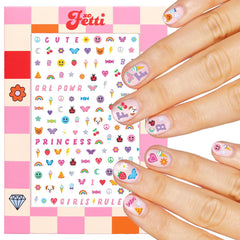 xo, Fetti packaging image showing four sheets of 816 decals for party activities