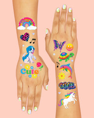xo Fetti iridescent foil tattoos showcase bold designs for festivities