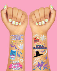 xo Fetti Pop Star Tattoos holographic shimmer shifts with movement