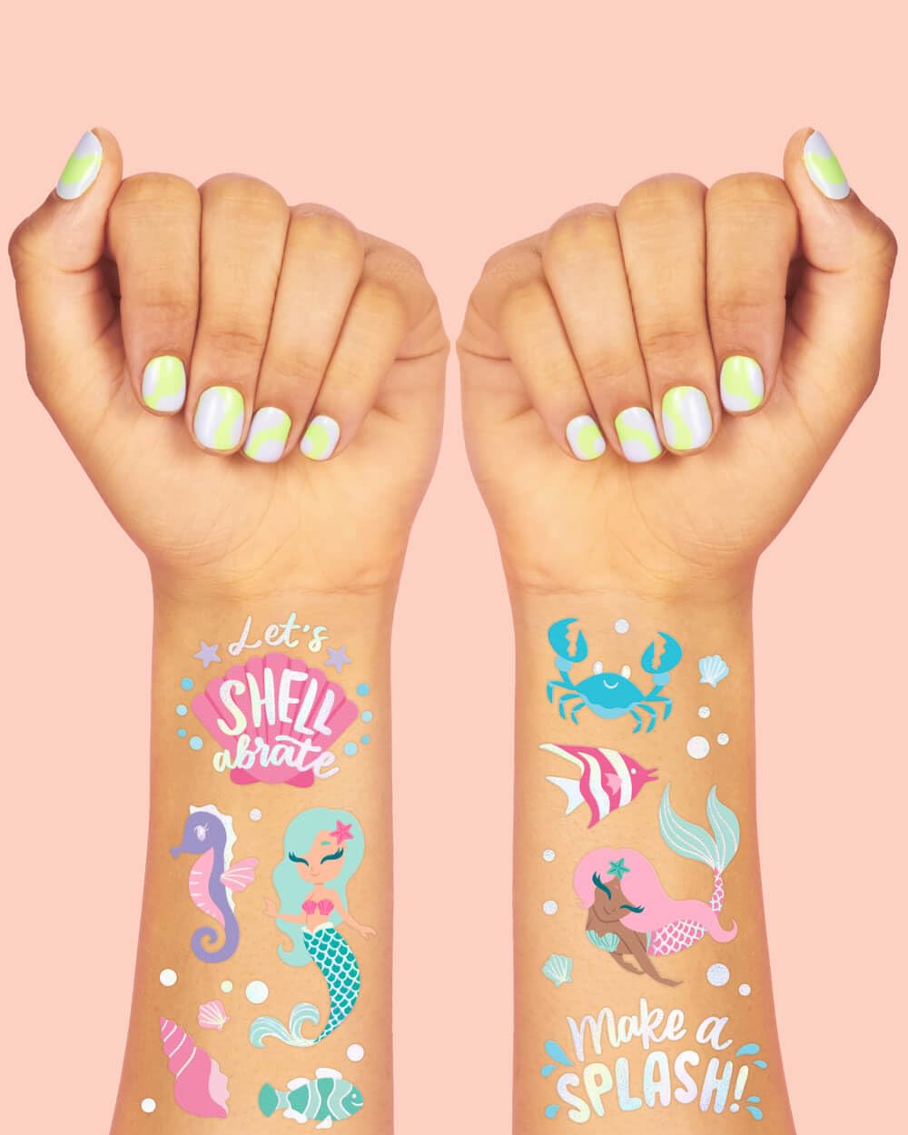 xo, Fetti sea creature tattoos provide quick, mess-free decorating for crafts and favors
