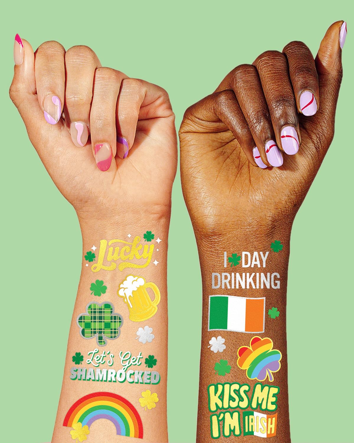 xo Fetti St Patrick's Day tattoo Irish flag designs for bold celebration