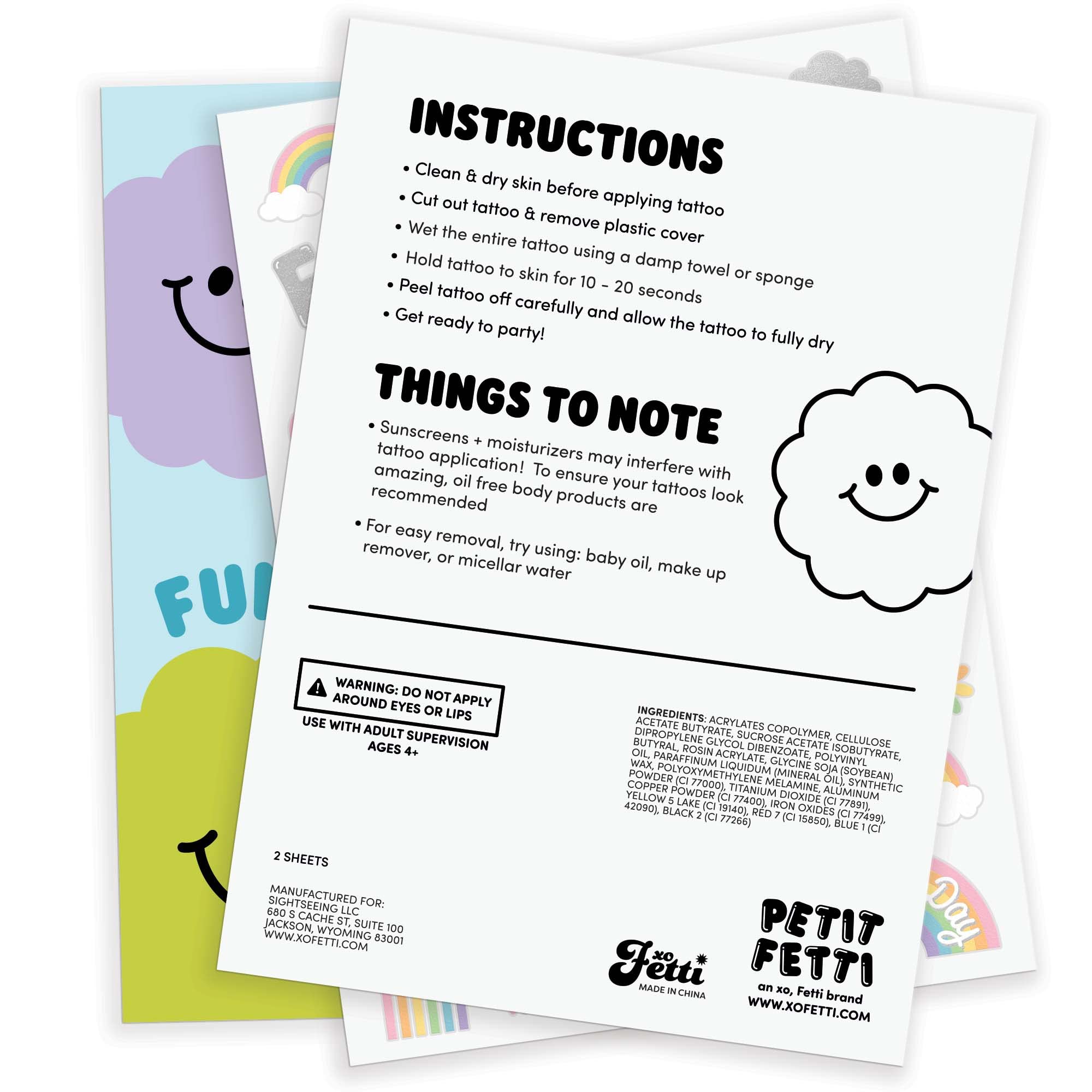 xo Fetti tattoo application guide helps quick, mess-free at-home use