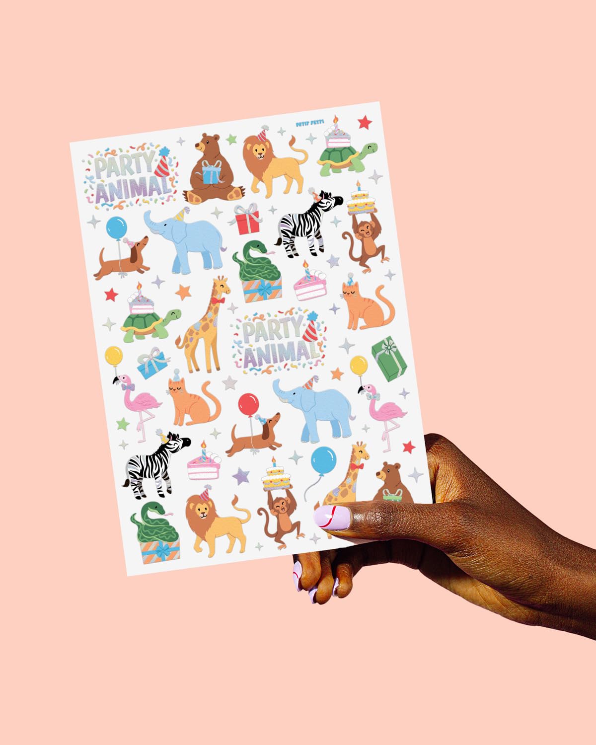xo, Fetti safari-themed tattoos for quick party décor