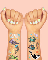 Tatuaje xo Fetti de ballena, divertido para cumpleaños y cuentos marinos