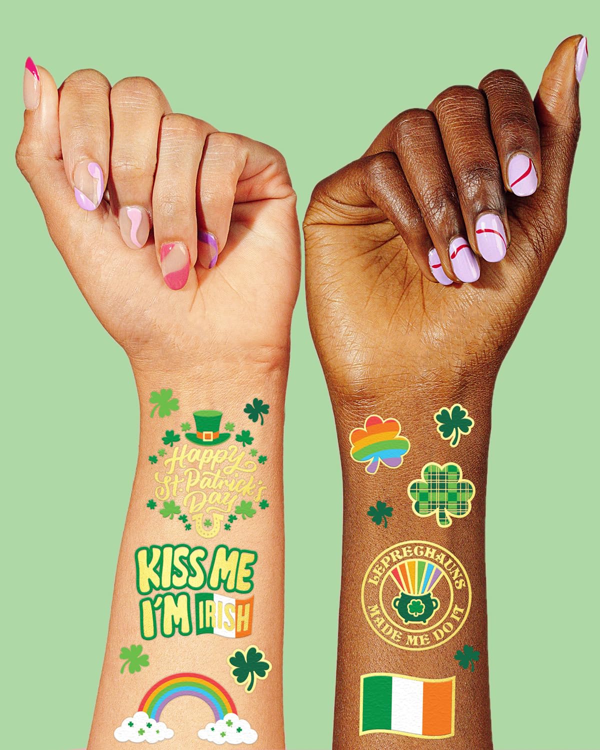 Tatuajes xo Fetti duendes irlandeses para celebraciones