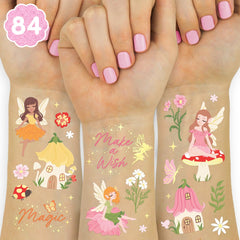 Tatuajes xo Fetti hada del bosque con lámina de oro para fiesta.