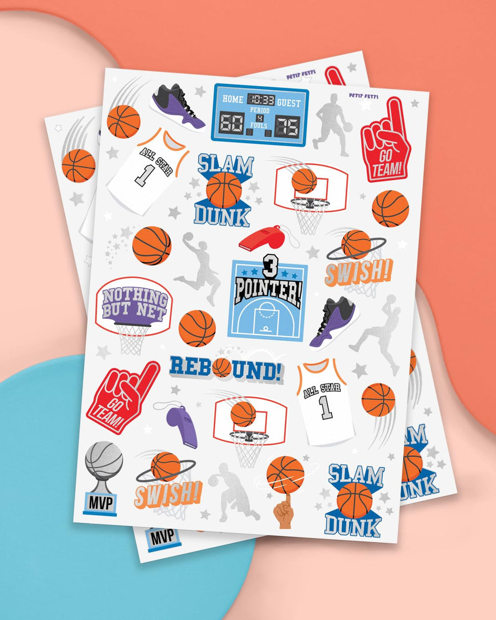 Tatuaje xo Fetti metalizados, dedos espuma para basquetbol, ideal para animar fiestas.