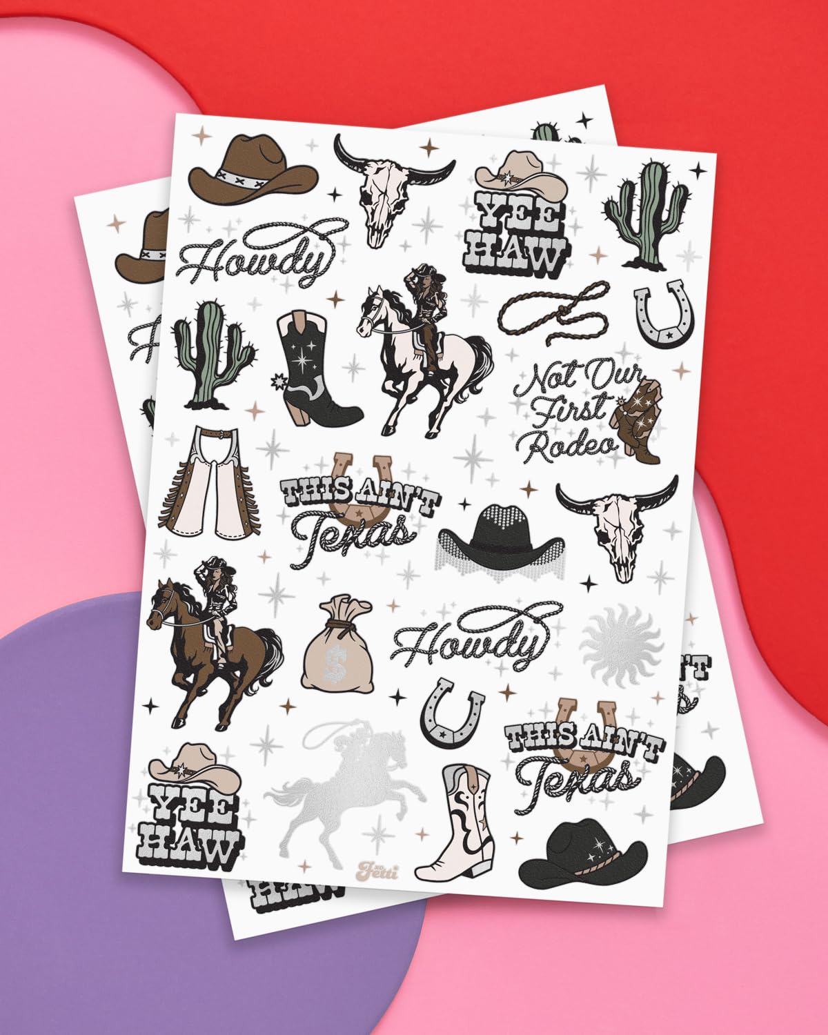 Tatuajes xo Fetti de botas, ideal para temática campestre