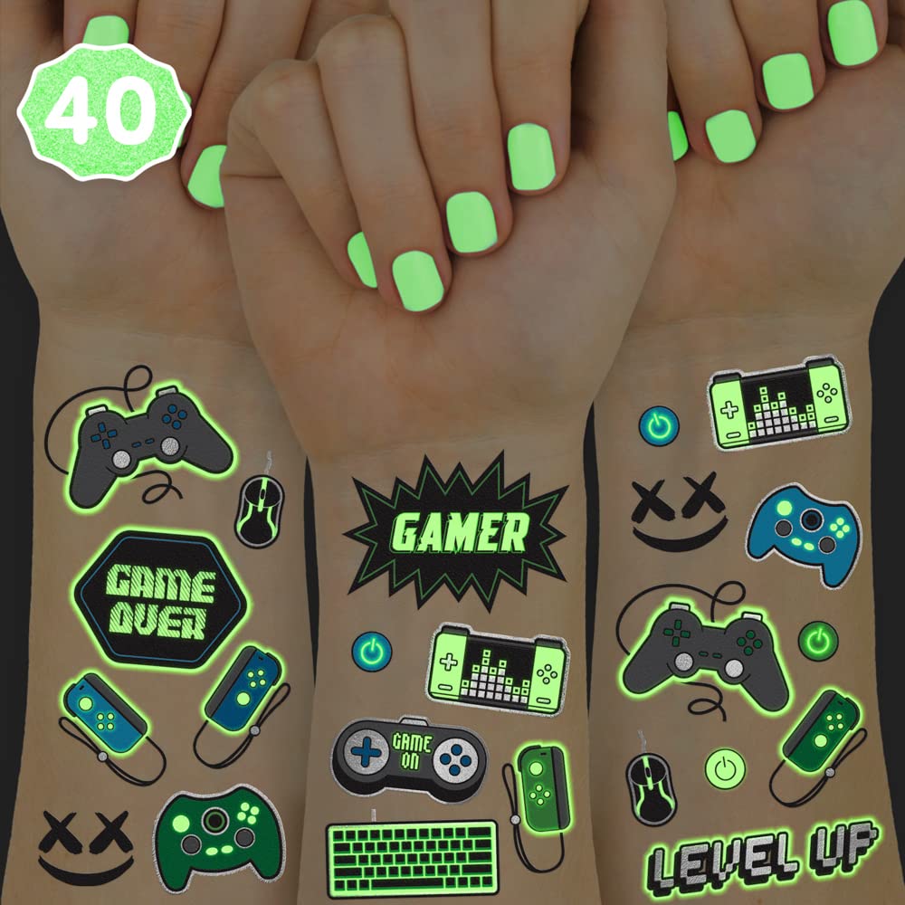Tatuajes temporales xo-fetti: dos hojas con 40 diseños para fiesta.