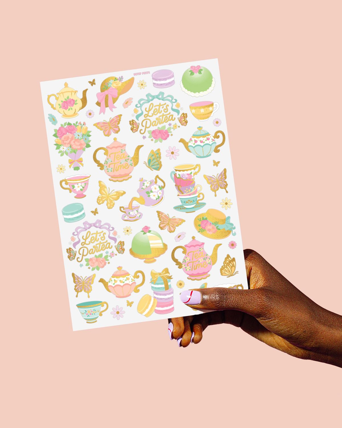 xo Fetti Tea Party Tattoos cupcakes design for playful party keepsakes