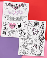 xo, Fetti Y2K tattoos angel wings design for glam party accents that spark curiosity