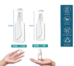 Xolaawa small spray bottle side view, portable and easy to pack.