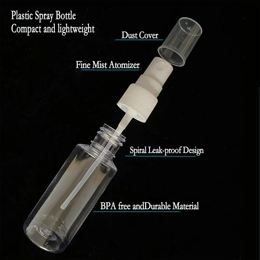 Xolaawa small spray bottle 1.7-oz side view, reliable spray nozzle.
