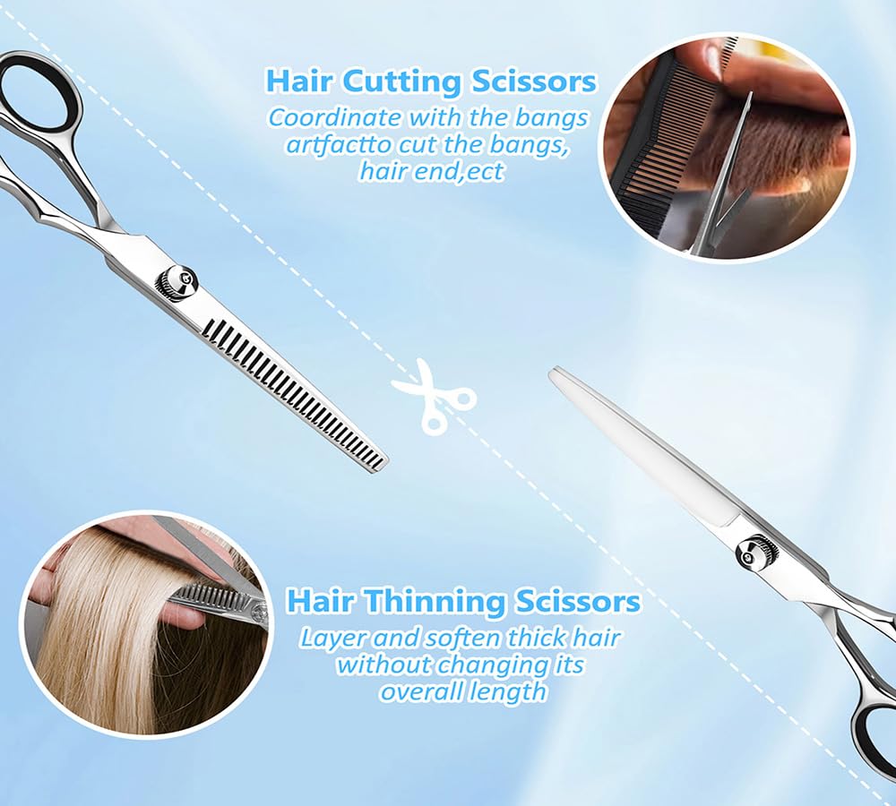 Xolaawa thinning shears for texturizing without over thinning