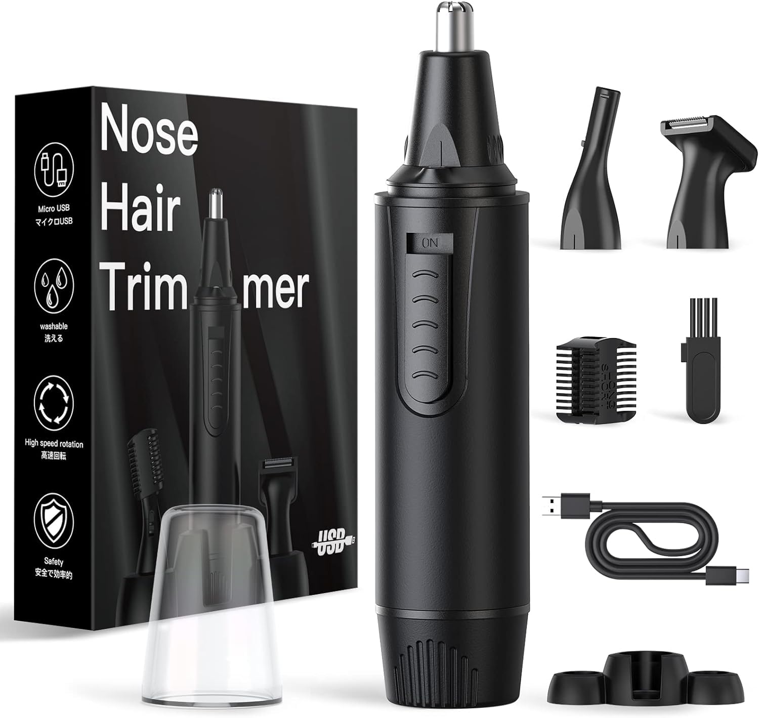 XOOMRSCP nose trimmer in ink black delivering precise hair removal.