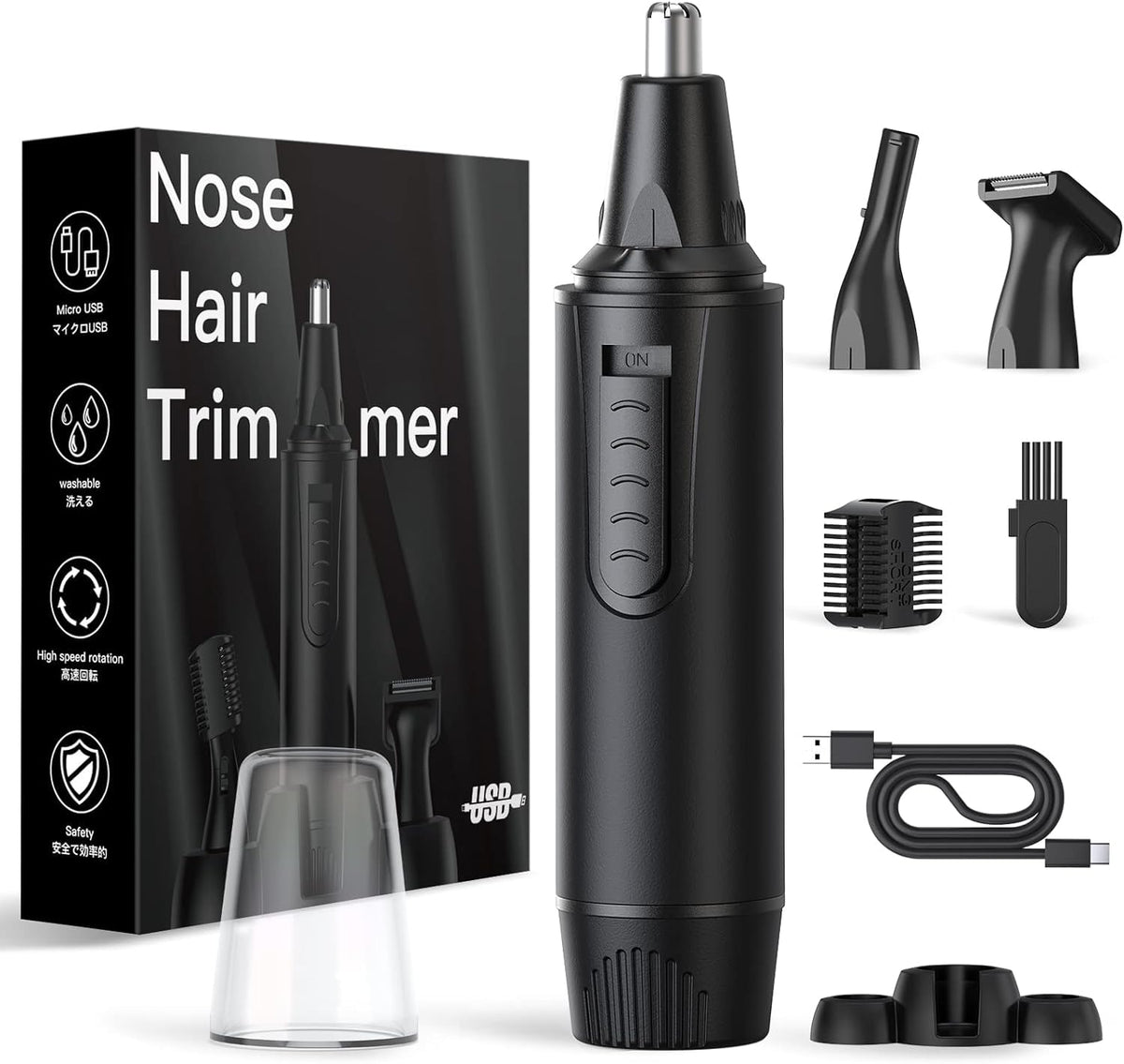 XOOMRSCP nose trimmer in ink black delivering precise hair removal.