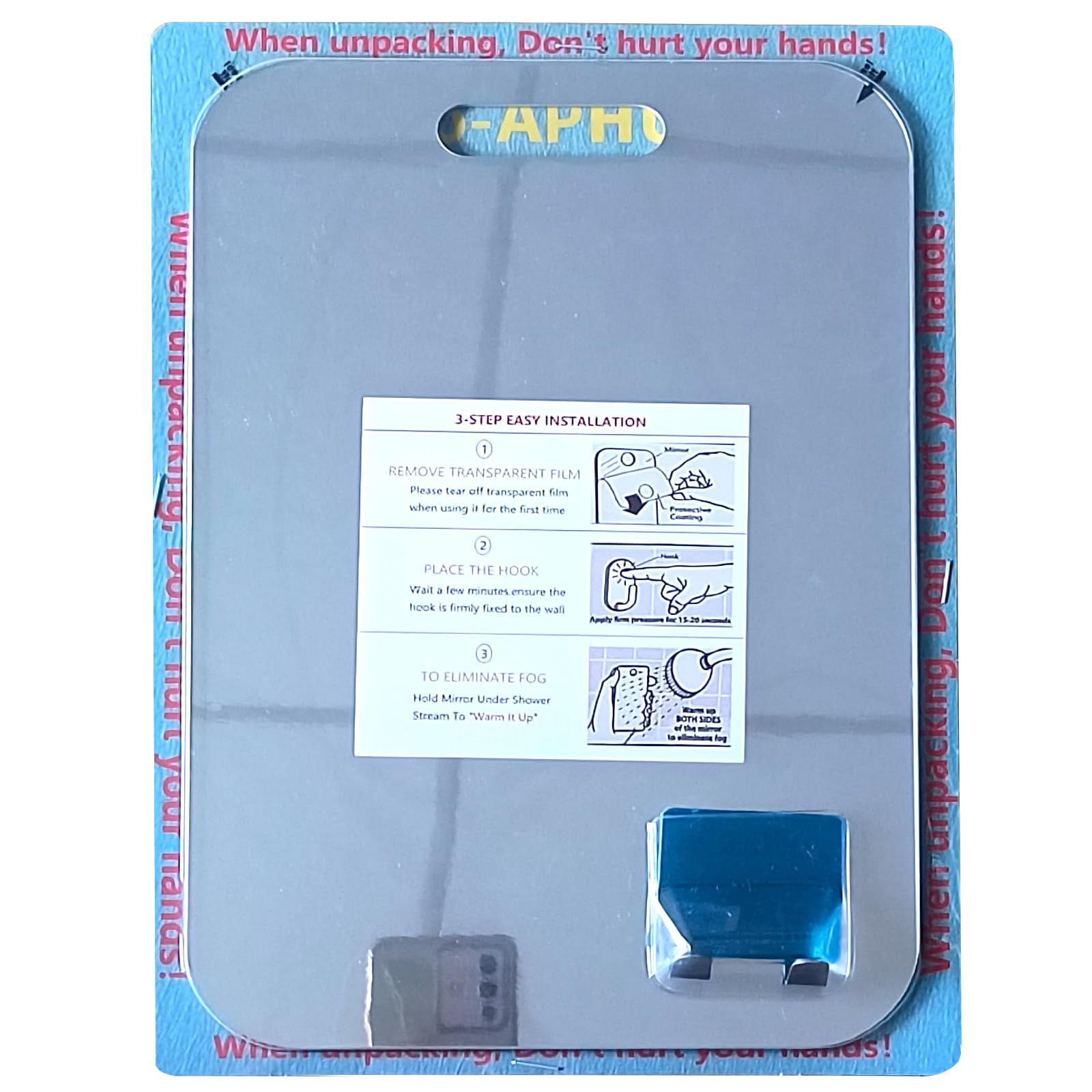 Impact-resistant mirror stands up to daily humidity and use