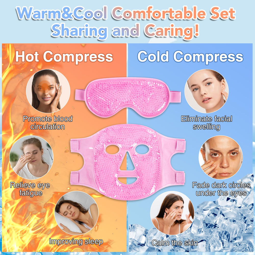 XPCARE cooling eye mask pink used to soothe tired eyes
