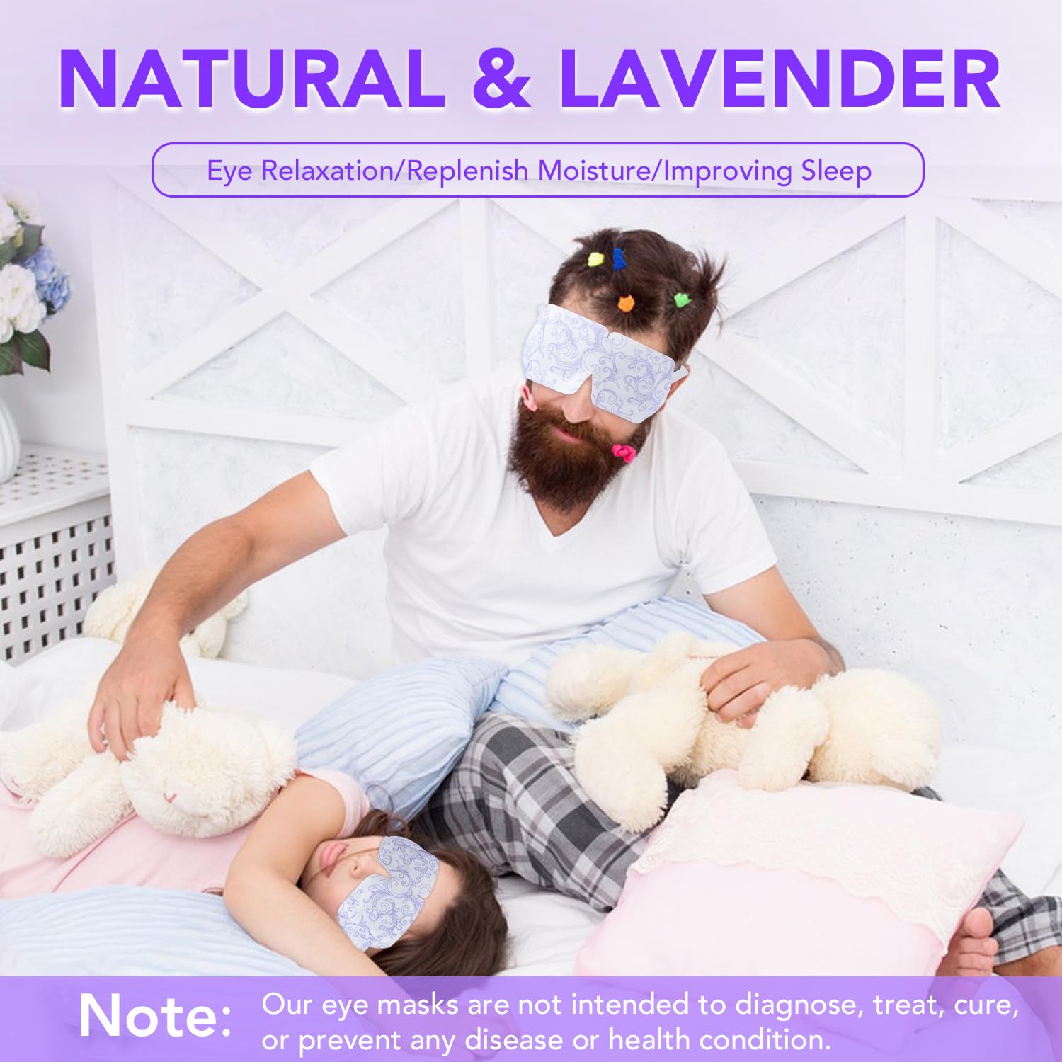 XPCARE envoltorio individual para mascarilla ocular lavanda