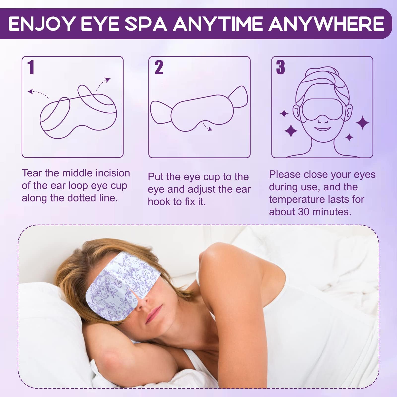 XPCARE eye mask on the go in an office break setup for portable relaxation