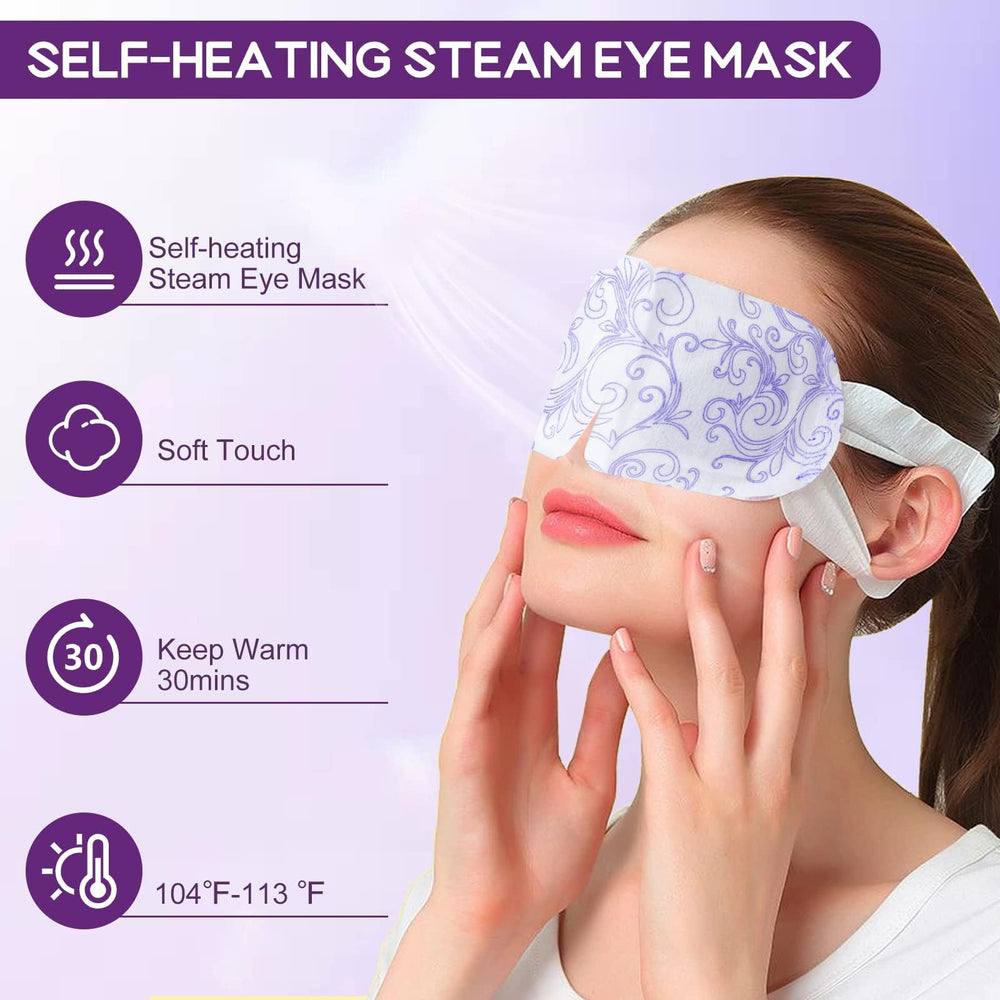 XPCARE warm steam eye mask worn over closed eyes for cozy relaxation