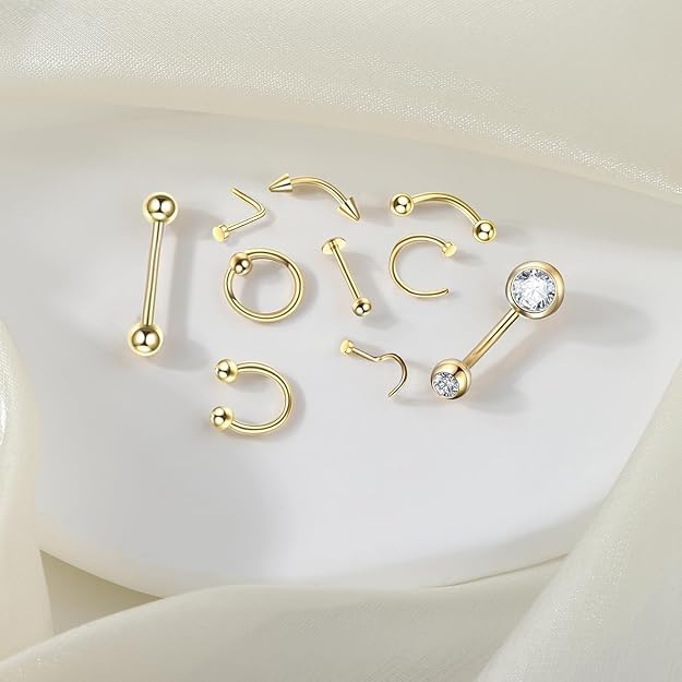 Xpircn agujas de piercing 20G a 12G, variedad para diferentes necesidades.