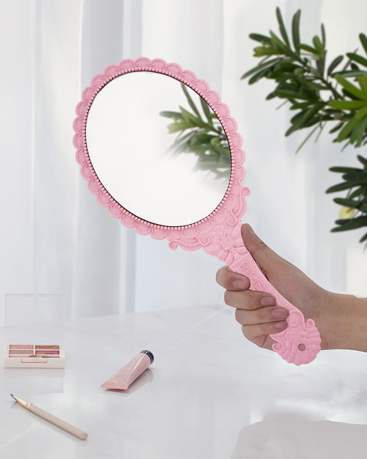 Vintage inspired XPXKJ mirror enhances daily cosmetic routines.