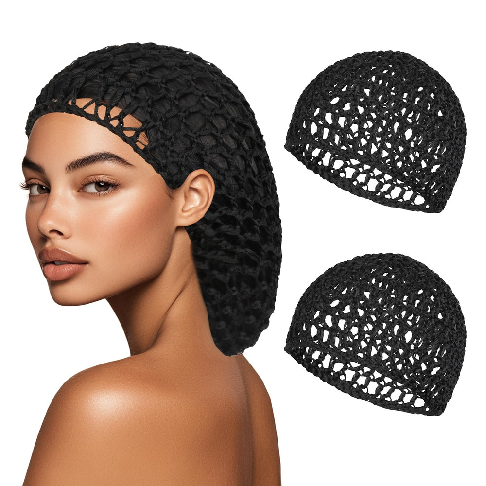 XRACEPHOL dos pcs red de dormir transpirable en negro para cabello durante la noche
