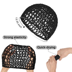 XRACEPHOL gorro crochet elastico para dormir ajustable y cómodo
