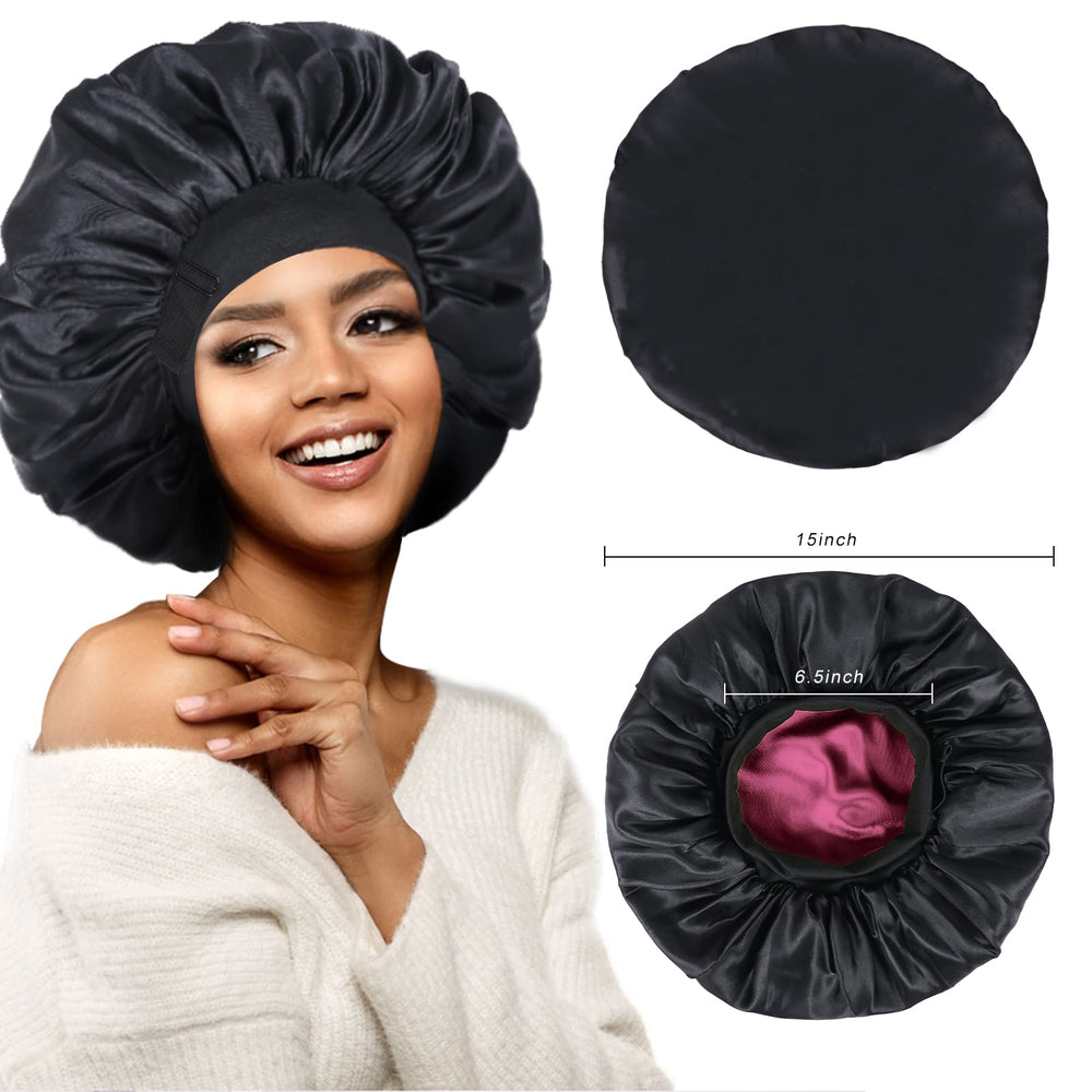 XRACEPHOL Pillow-stain prevention satin bonnet keeps pillow clean